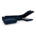 Coltar extensibil dreapta 6 locuri ELTAP, Rod-59, Rodrigo, 345x202x90 cm, lemn/poliester, gri deschis/alb