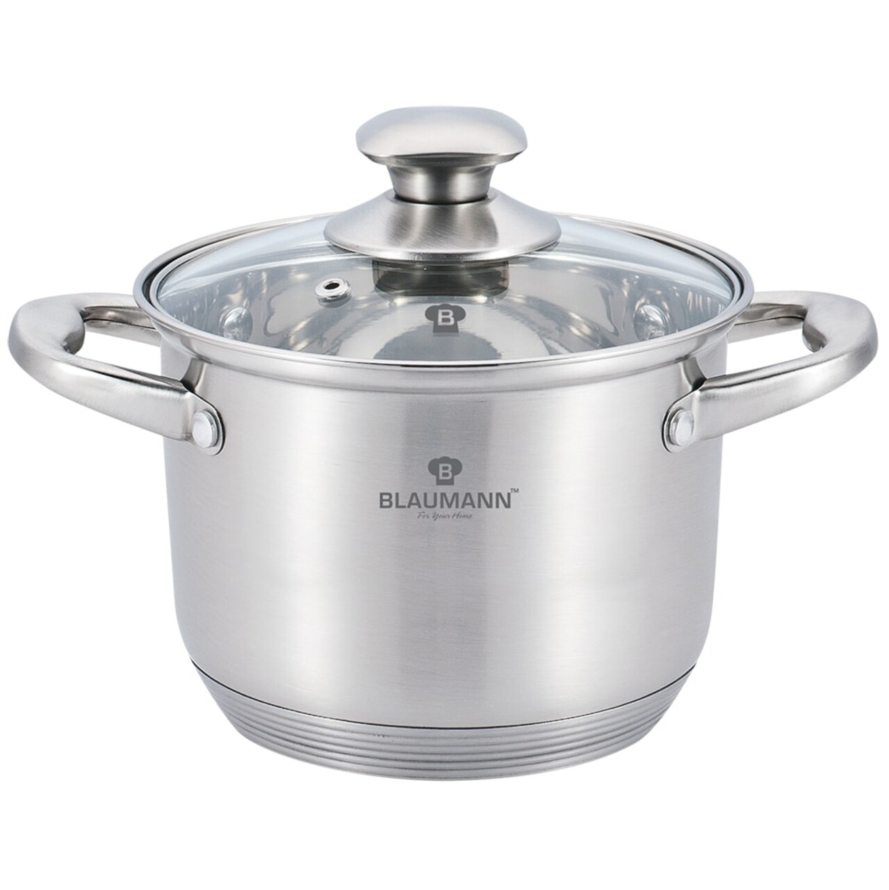 Oala Cu Capac Gourmet Line Satin, Blaumann, 18 X 13 Cm/ 3.2 L, Inox, Argintiu