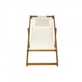 Sezlong, DKD Home Decor, 55 x 110 x 85 cm, salcam/bumbac, alb/maro