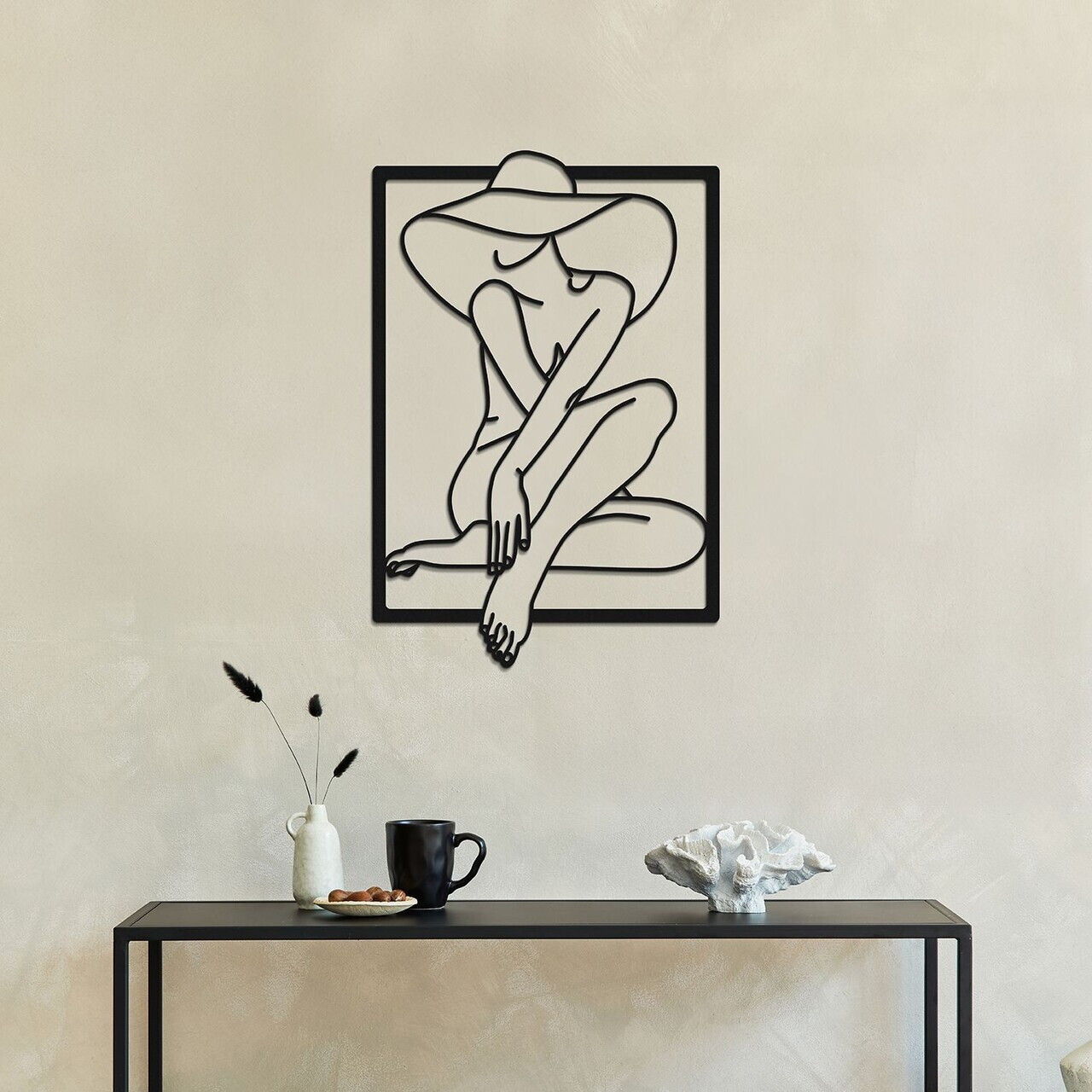 Decoratiune de perete, Estilo, Metal, Grosime: 1,2 mm, Negru — imaginea 2