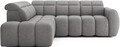 Coltar extensibil stanga 4 locuri ELTAP, LT-04PAO, Falconn, 258x208x107 cm, lemn/poliester, gri inchis