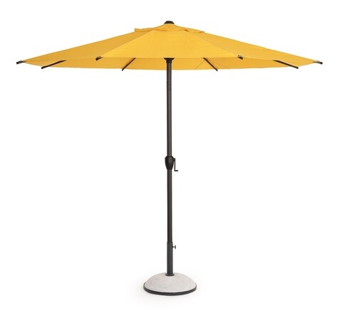 Umbrela pentru gradina / terasa Rio, Bizzotto, Ø 300 cm, stalp Ø 48 mm, otel/poliester, galben mimosa 300 imagine noua 2022