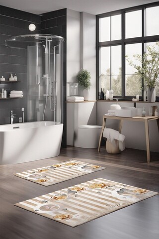Set covorase de baie, Cartwright, CT-5230, Poliester, Multicolor
