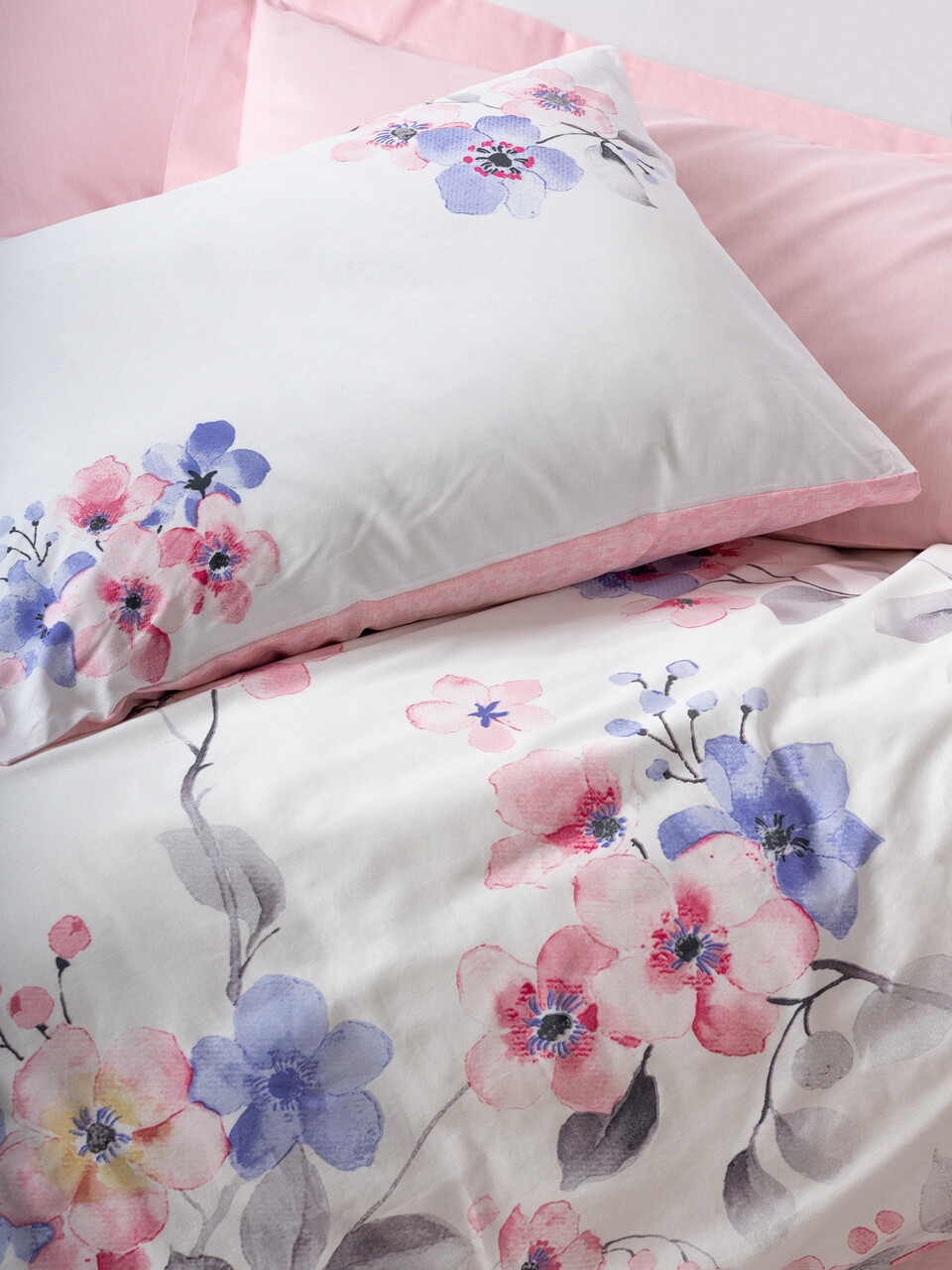 Lenjerie de pat dubla, Jayda - Pink, Cotton Box, Bumbac Ranforce - 1 | YEO