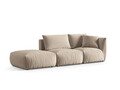 Canapea modulara 3 locuri cotiera stanga, Chris-184, Micadoni Home, 315x100x80 cm, catifea, ecru