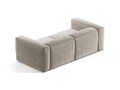 Canapea 2 locuri, Bergamo, Cosmopolitan Design, 224x108x70 cm, catifea chenille raiata, ivoriu