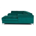 Coltar extensibil stanga 5 locuri ELTAP, Edr-105, Eduardo, 337x205x88 cm, lemn/poliester, turcoaz