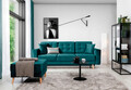 Canapea extensibila 3 locuri ELTAP, Ask20, Asgard, 233x92x93 cm, lemn/poliester, verde