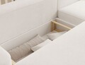 Coltar extensibil dreapta 4 locuri ELTAP, Aurumm, 285x180x92 cm, lemn/poliester, alb