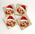 Set 4 suporturi de pahar TBA059946, Taylor, 10x10x1 cm, piatra, multicolor