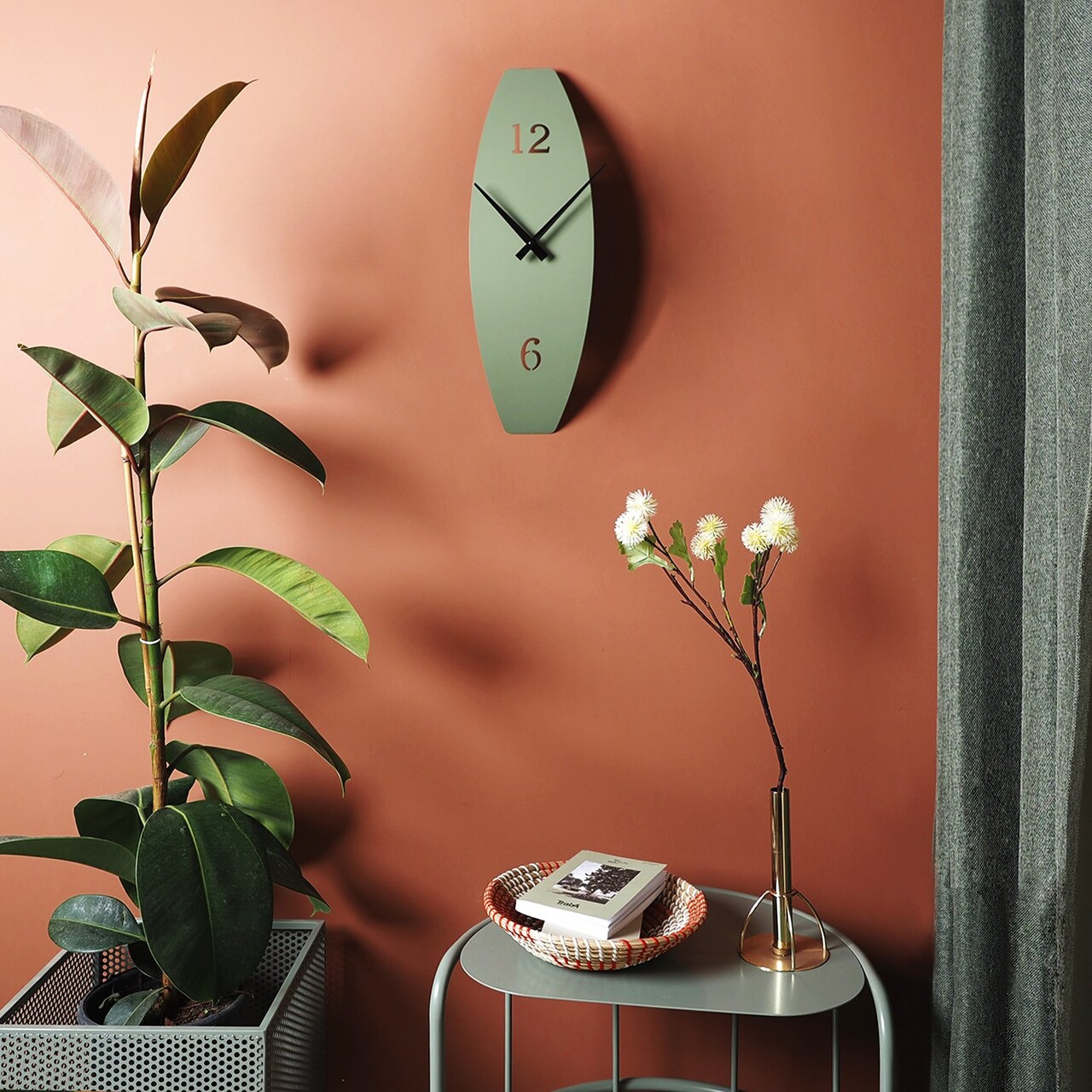 Ceas de perete APS137MGS Dimensiune: 15 x 46 cm Verde