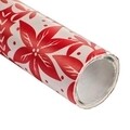 Hartie pentru impachetat Poinsettia, Decoris, 500x70 cm, hartie, rosu