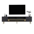 Comoda TV, Olivia, Dekolp3, Antracit / Aur