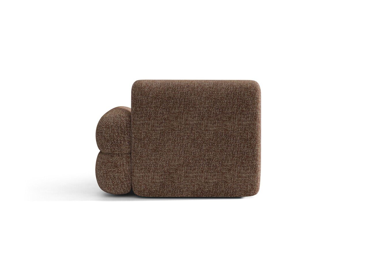 Sezlong living dreapta, Neo, Micadoni Home, 110x165x83 cm, tesatura Chenille Silencio, maro — imaginea 4
