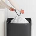 Cos de gunoi cu soft touch, Brabantia, Bo Touch Matt, 60 L, 31.2x54.5x65.6 cm, otel, negru mat