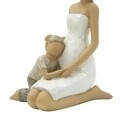 Decoratiune Sitting woman with son, Mauro Ferretti, 11.5 cm, polirasina