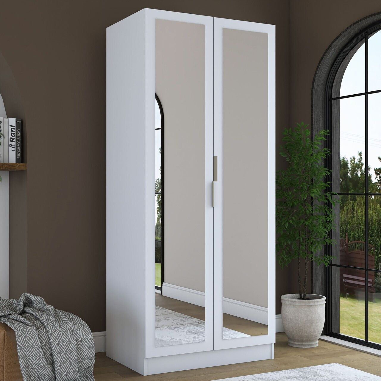 Dulap pentru haine Hanah Home BA230 90x210x57.5 cm PAL MELAMINAT CALITATE E1 Alb
