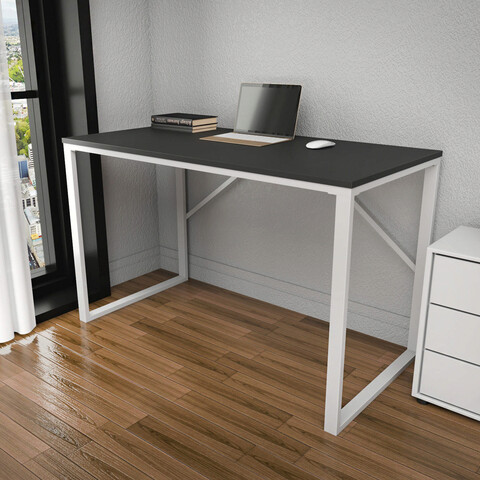 Birou, retricy, layton, 120x60x74 cm, pal, alb / antracit