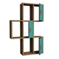 Raft pentru perete Flora, Hommy Craft, 50x20x112.6 cm, turcoaz/maro