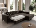 Coltar extensibil dreapta 4 locuri ELTAP, Sol-37, Solange, 292x196x84 cm, lemn/poliester, maro inchis