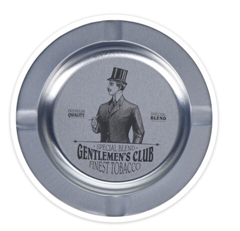 Scrumiera Gentlemen’s club, Ø14 cm, metal, argintiu