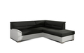 Coltar extensibil dreapta 4 locuri ELTAP, BR17, Bergen, 247x214x83 cm, lemn/poliester, negru/alb
