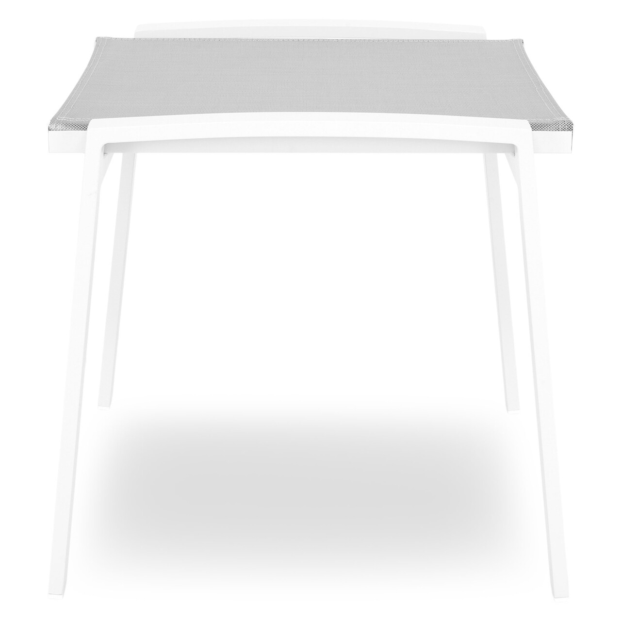 Taburet pentru gradina/terasa Cosmo, 54x52x46.5 cm, aluminiu/textilina, alb/negru - imagine 3