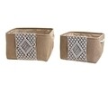 Set 2 cosuri de rufe Square, InArt, alb/bej
