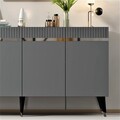 Consola, Olivia, Defne, 150x80x40 cm, PAL , Antracit / Argintiu