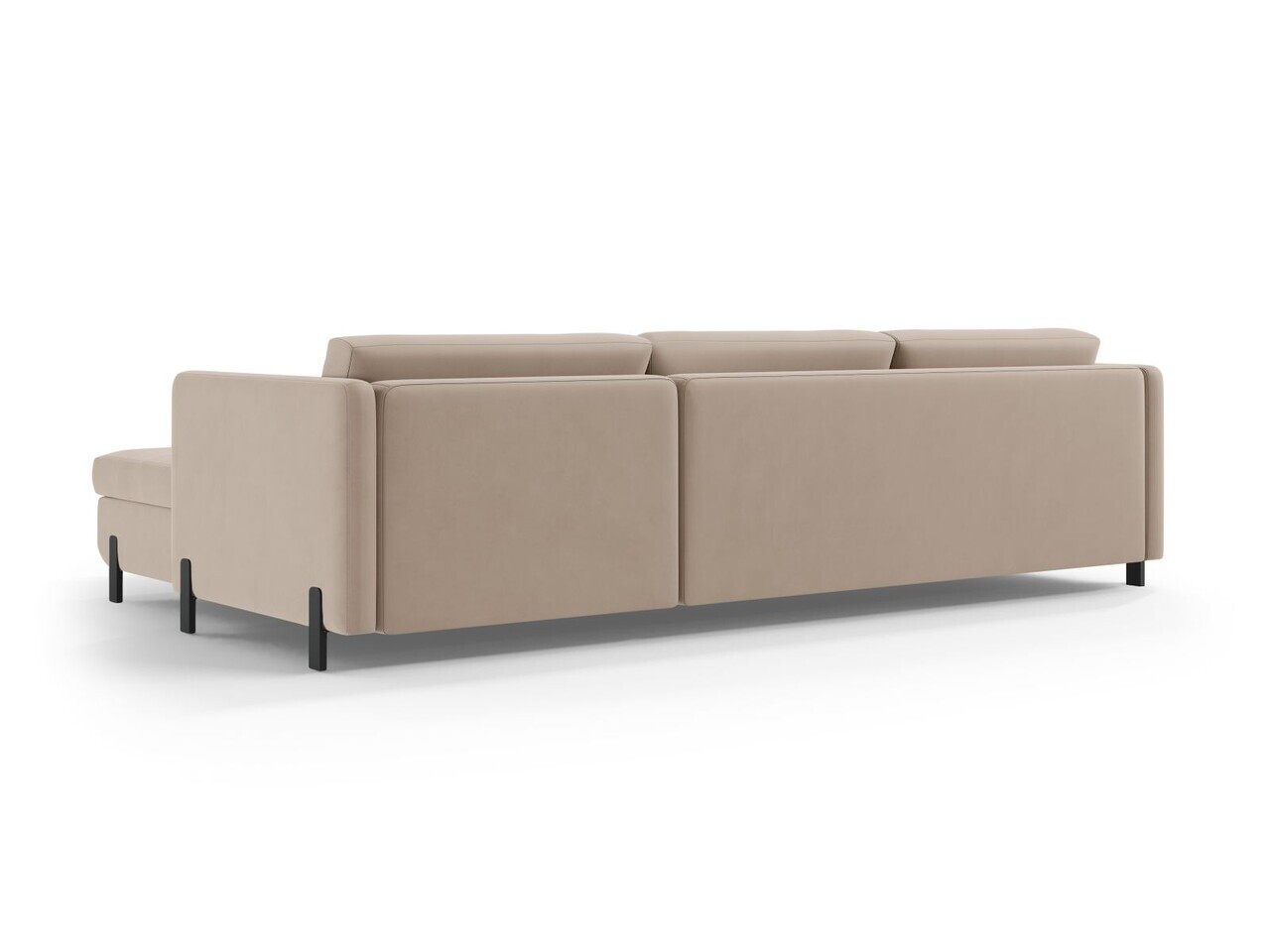 Coltar extensibil stanga 5 locuri, Gloria, Micadoni Home, 286x170x88 cm, catifea, bej — imaginea 5
