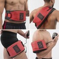 Centura vibranta cu efect de sauna S InnovaGoods, TPU, 70 x 17 x 7 cm, rosu/negru