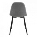 Scaun Fox, Signal, 44x39x86 cm, textil/otel, gri/negru