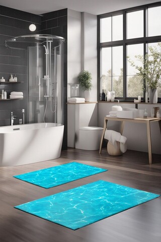 Set covorase de baie, Cartwright, CT-5204, Poliester, Multicolor
