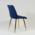 Scaun Chic Velvet, Signal, 51x44x89 cm, catifea/otel, albastru/auriu