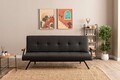 Canapea extensibila cu 3 locuri, Futon, 859FTN2906, Metal , Gri inchis