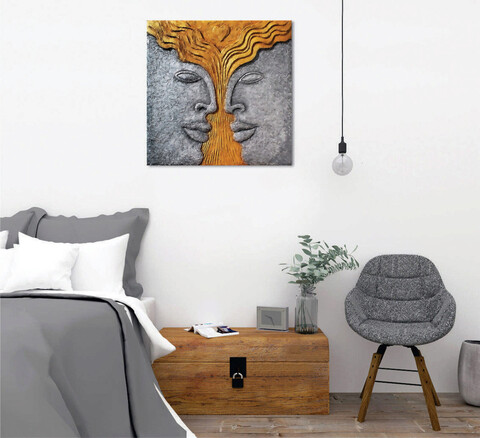 Tablou decorativ, kc436, 50% bumbac / 50% poliester, canvas imprimat, multicolor