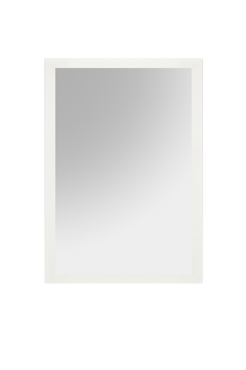 Oglinda decorativa, Leona, Framed, 40x55 cm, Plastic, Alb