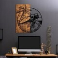 Decoratiune de perete, Skeletor, Dimensiuni: 53 x 57 cm, Nuc / Negru