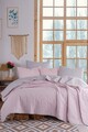 Cuvertura Single 155x200 cm, Solid - Powder, Grey, Eponj Home, 65% bumbac/35% poliester