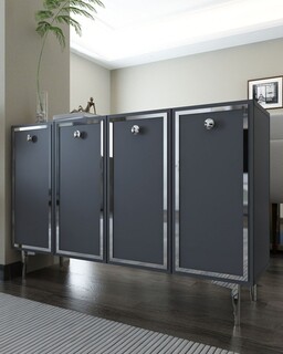 120x75x29.6 cm, Antracit;Argintiu