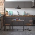 Set masa si scaune de bar 3 piese Inge Dark, Versa, 89 x 45 x 75 cm, MDF