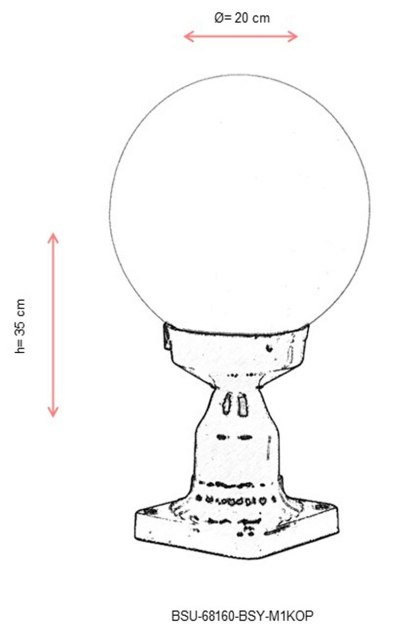 Lampa de exterior, Avonni, 685AVN1149, Plastic ABS, Alb/Negru - 2 | YEO