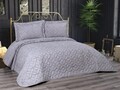 Set cuvertura de pat dubla 3 piese, Parolin - Grey, Dowry World, Bumbac