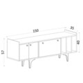 Comoda TV, Emerald, Antares, 150x57x35 cm, Maro