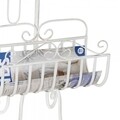 Suport pentru role de hartie igienica, DKD Home Decor, 32 x 27.5 x 82 cm, metal, alb