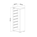 Dulap multifunctional, Estella, Cara 8N, Alb/Albastru