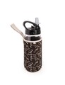 Sticla cu husa termoizolanta Sport Kids, Iris Barcelona, 400 ml, sticla borosilicata/neopren, negru