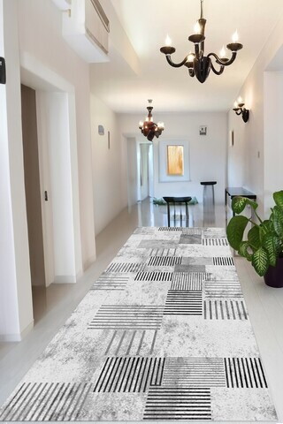 Covor, CLR-7194-YOLLUK-7, 80x200 cm, Poliester, Gri