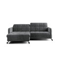 Coltar extensibil stanga 3 locuri ELTAP, Lore-40, Lorelle, 225x160x105 cm, lemn/poliester, gri inchis