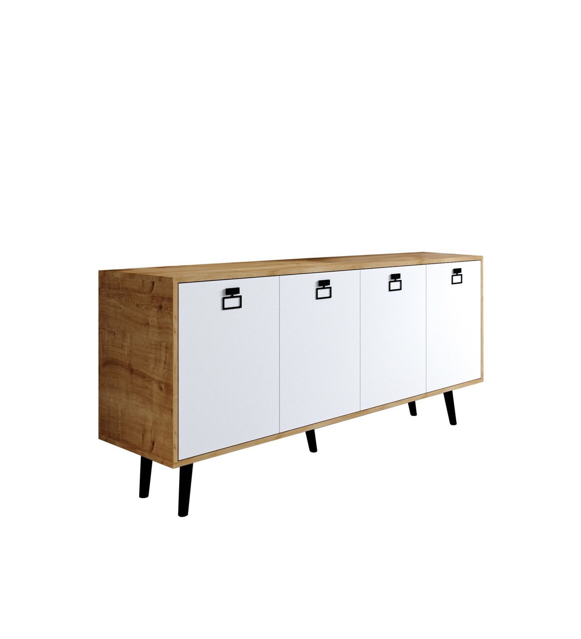 Consola, Hanah Home, Mirza Modern 180, 180x80x45 cm, PAL, Stejar Safir / Alb - view 5